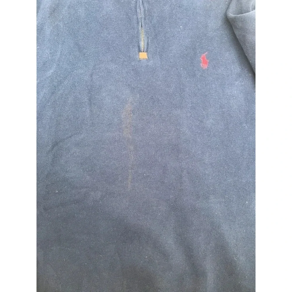 VTG Ralph Lauren Quarter Zip Xl Old Money Preppy Button Up Long Sleeve Fifa USA